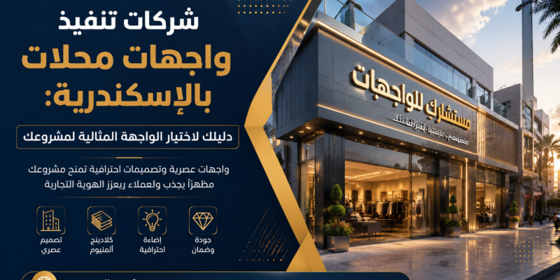 شركات تنفيذ واجهات محلات بالإسكندرية دليلك لاختيار الواجهة المثالية لمشروعك