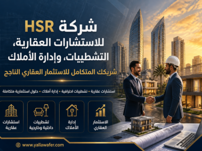 شركة HSR للاستشارات العقارية، التشطيبات، وإدارة الأملاك شريكك المتكامل للاستثمار العقاري الناجح