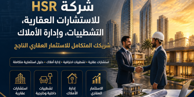 شركة HSR للاستشارات العقارية، التشطيبات، وإدارة الأملاك شريكك المتكامل للاستثمار العقاري الناجح