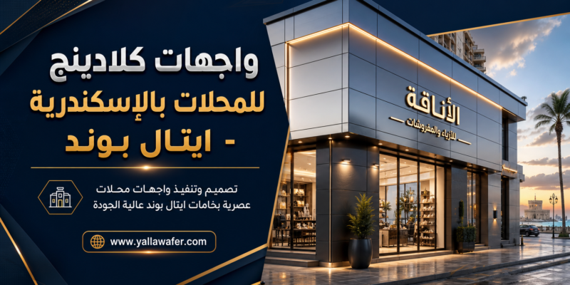 واجهات كلادينج للمحلات بالإسكندرية - ايتال بوند